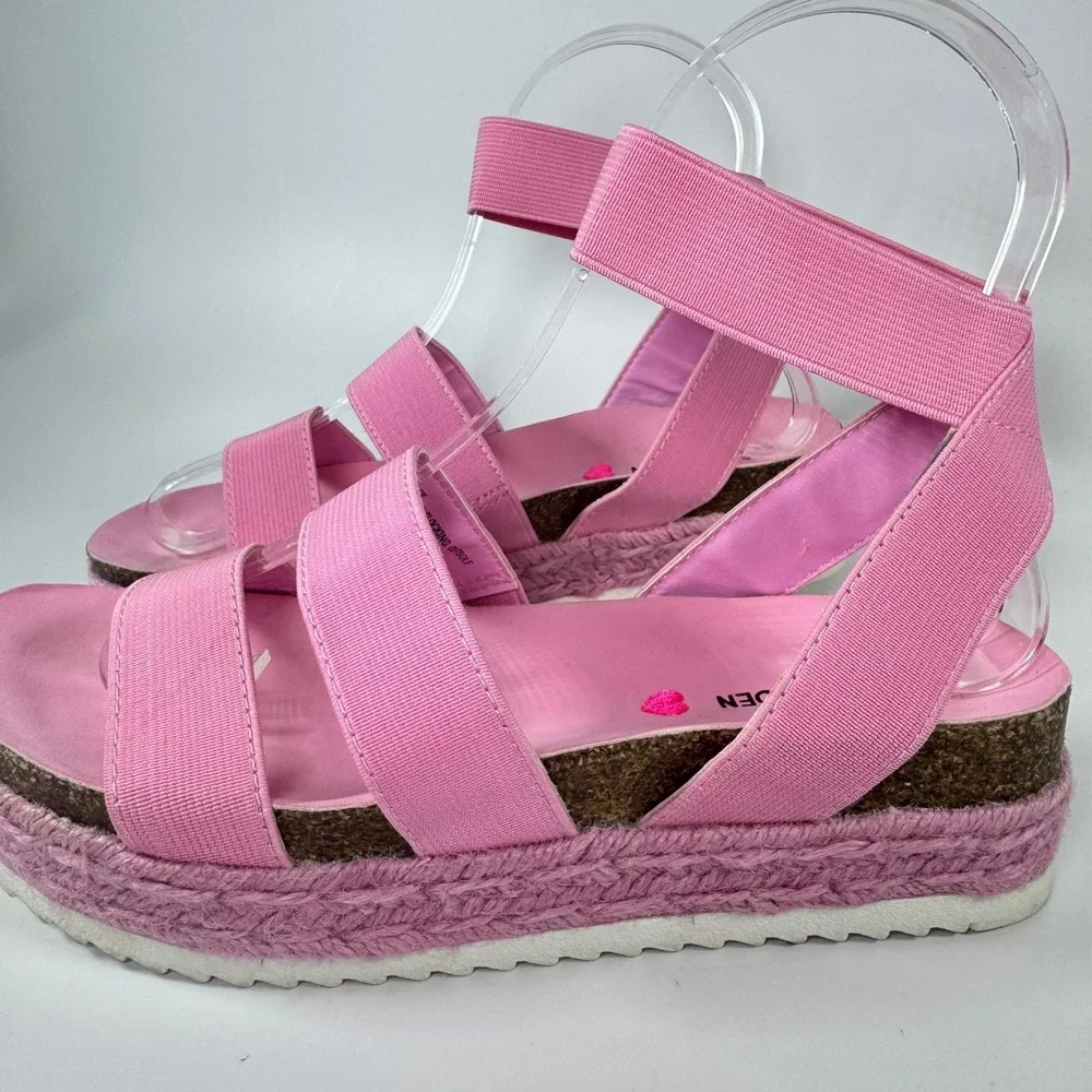 Steve Madden Pink Jkimmie Espadrille Platform Sandals Girls Size‎ 2 Kid